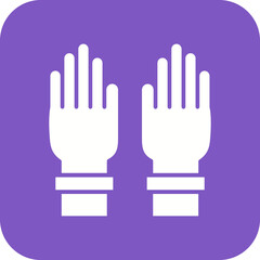 Medical Gloves Line Color Icon