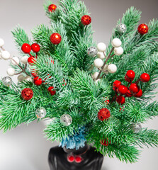 New Year's toys close-up. Nutcrackers