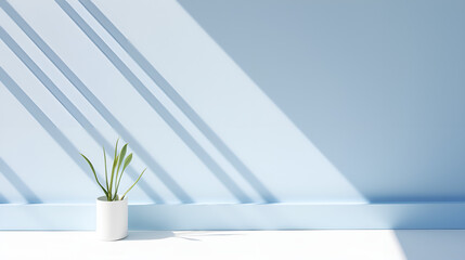 Home Interior Wallpaper Stock Photos, Images and Backgrounds, Blue Office Background Images,blue vase with flowers,AI Generative 