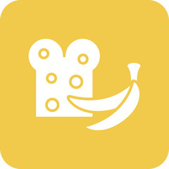 Banana Bread Line Color Icon