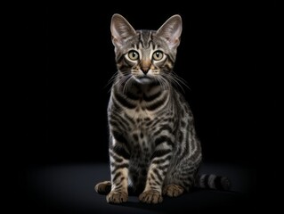 Obraz premium awesome epic photo of cat on white background national geographic style