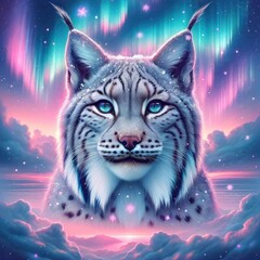 Aurora Majesty: Snowy Lynx