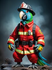 Parrot firefighter