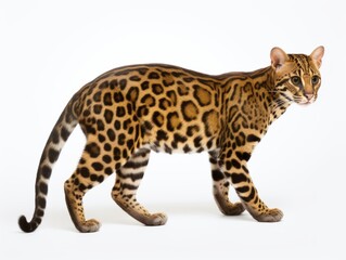 Fototapeta premium awesome epic photo of cat on white background national geographic style