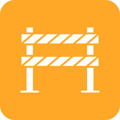 Road Obstruction Line Color Icon