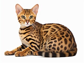 Obraz premium awesome epic photo of cat on white background national geographic style