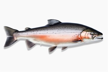 Naklejka premium Salmon isolated on white background. Ai Generative
