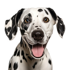 isolated portrait of a dalmatian dog