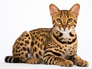 awesome epic photo of cat on white background national geographic style