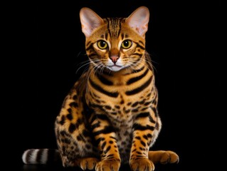 Obraz premium awesome epic photo of cat on white background national geographic style