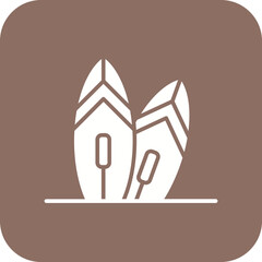 Surfing Line Color Icon