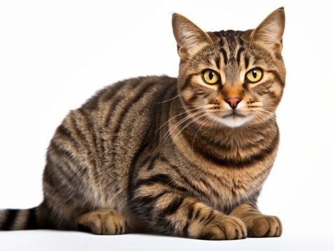 awesome epic photo of cat on white background national geographic style