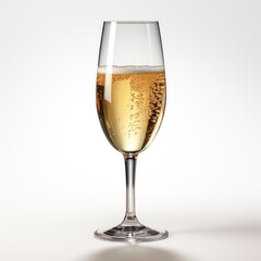 A close up of a glass of wine, clipart on white background.