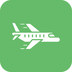 Plane Line Color Icon