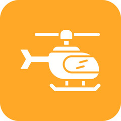 Helicopter Line Color Icon