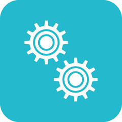 Cogs Line Color Icon