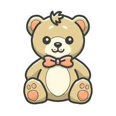 Beautiful teddy bear _ vector teddy bear _ illustration _ cartoon _ kids teddy