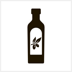 Stencil bottle olive oil icon Food clipart Vector stock illustration EPS 10
