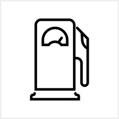 Gas station icon isolated. Gasoline Petrol clipart Vector stock illustration EPS 10