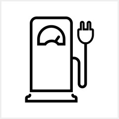 Gas station icon isolated. Gasoline sketch Petrol clipart Vector stock illustration EPS 10
