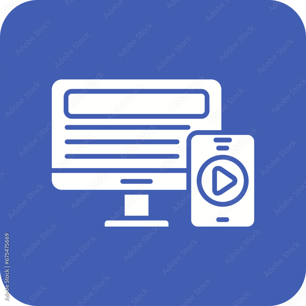 Poster responsive line color icon