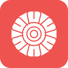 Anemone Line Color Icon