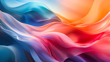 Fluid color waves, Organic blend of hues, Ethereal movement with soft fades