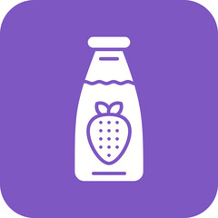 Strawberry Milk Line Color Icon