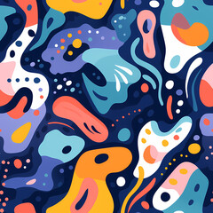 Naklejka premium seamless pattern with stylized doodles