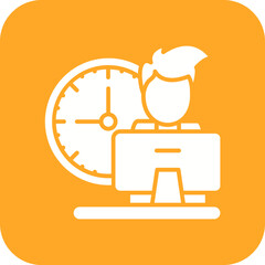 Work Time Line Color Icon