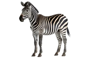 Fotobehang Zebra isolated on transparent background. Concept of animals. © The Imaginary Stock