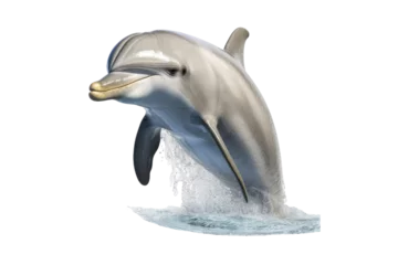 Zelfklevend Fotobehang Dolphin isolated on transparent background. Concept of animals. © The Imaginary Stock