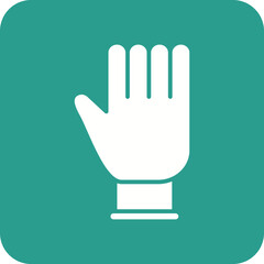 Rubber Gloves Line Color Icon