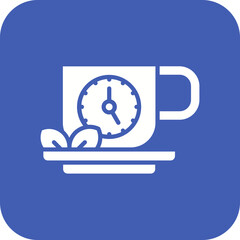 Tea Time Line Color Icon