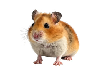 Hamster isolated on transparent background. Concept of animals.