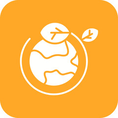 Earth Day Line Color Icon