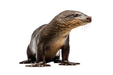 Platypus isolated on transparent background. Concept of animals.