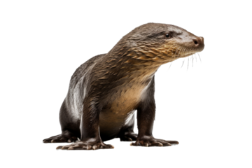 Platypus isolated on transparent background. Concept of animals.