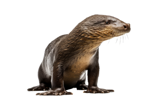 Platypus isolated on transparent background. Concept of animals.