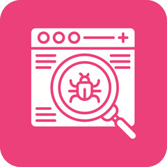 Website Bug Line Color Icon