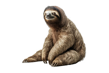 Sloth isolated on transparent background. Concept of animals.