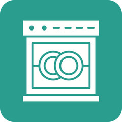 Dishwasher Line Color Icon