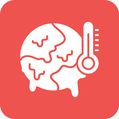 Global Warming Line Color Icon