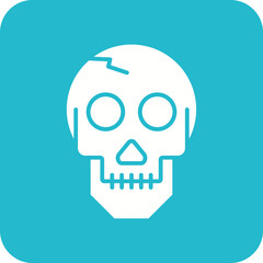 Skull Line Color Icon