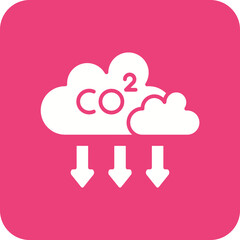 Carbondioxide Line Color Icon