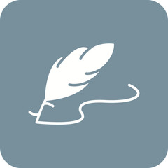 Fototapeta premium Writing Feather Line Color Icon