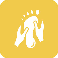 Foot Massage Line Color Icon