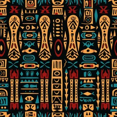African Tribal Motifs Pattern