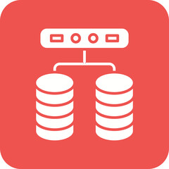 Big Data Line Color Icon