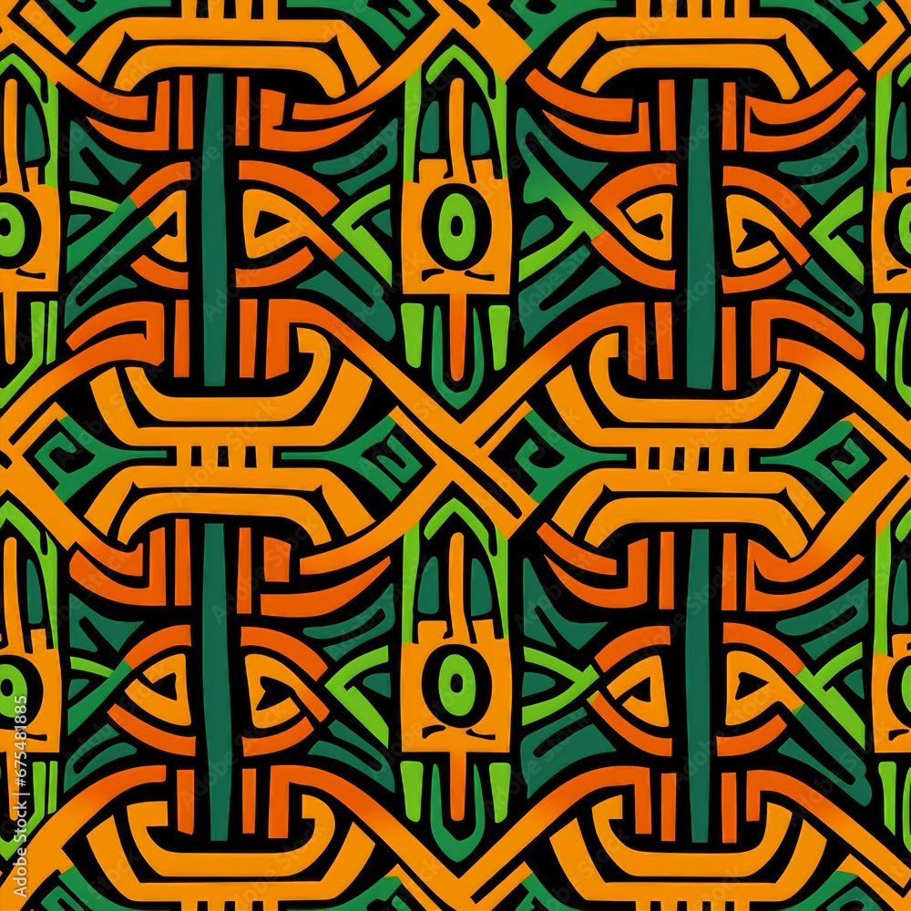 Poster ethiopian ge'ez script pattern